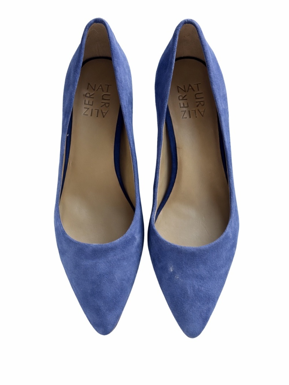 Naturalizer Beverly Suede Pumps Women’s 5.5M Blue Kitten Heel Comfort - Picture 2 of 2